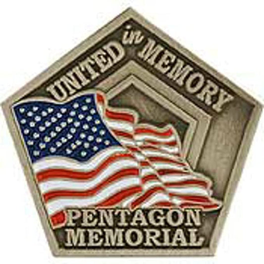 Pentagon Memorial - September 11 United In Memory Lapel Pin - Enamel Pin for Backpack Tie Shirt Trading Button Pinback Craft Supply