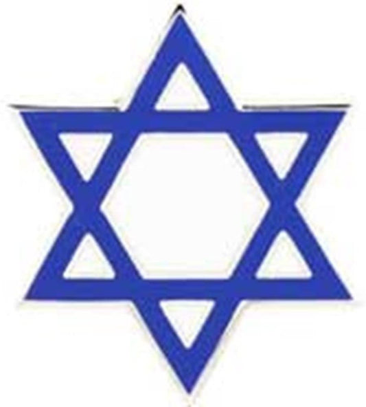 STAR OF DAVID Lapel Pin - Jewish Jewelry Enamel Pin for Backpack Tie Shirt Trading Button Pinback Craft Supply