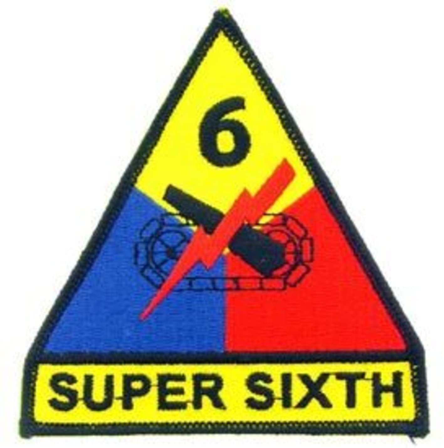 US ARMY 6th Armored Division Super Sixth Military Embroidered Patch Applique Craft Supply