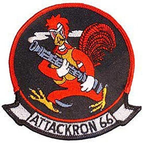 US NAVY Attackron 66 Attack Squardron VA-66 Waldos Rooster Embroidered Patch Applique - Usn Seals United States Military