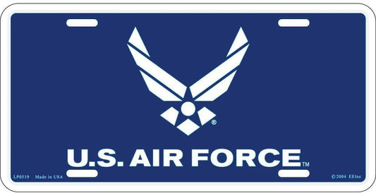 U.S. AIR FORCE LOGO Logo Metal License Plate - Military Vet Veteran - United States usaf Craft Supply
