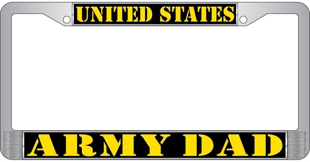 UNITED STATES ARMY Dad Metal License Plate Frame - U.S. Army Proud Father Craft Supply