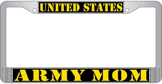 UNITED STATES ARMY Mom Metal License Plate Frame - U.S. Army Proud Mother Craft Supply