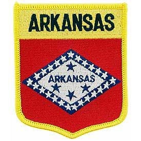 ARKANSAS State Shield Embroidered Patch Applique - USA United States of America Patch Craft Supply