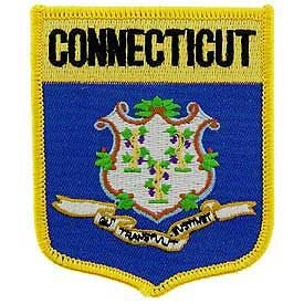 CONNECTICUT State Shield Embroidered Patch Applique - USA United States of America Patch