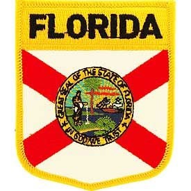 FLORIDA State Shield Embroidered Patch Applique - USA United States of America Patch Craft Supply
