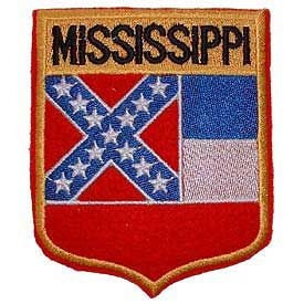 MISSISSIPPI State Shield Embroidered Patch Applique - USA United States of America Patch