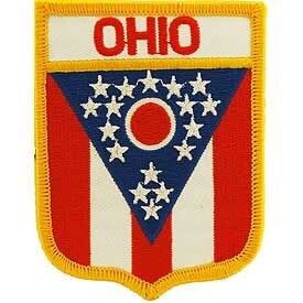 OHIO State Shield Embroidered Patch Applique - USA United States of America Patch Craft Supply