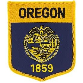 OREGON State Shield Embroidered Patch Applique - USA United States of America Patch Craft Supply