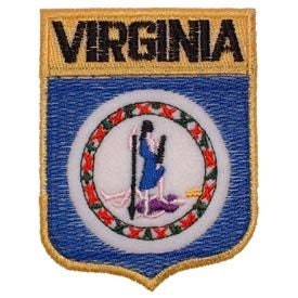VIRGINIA State Shield Embroidered Patch Applique - USA United States of America Patch Craft Supply
