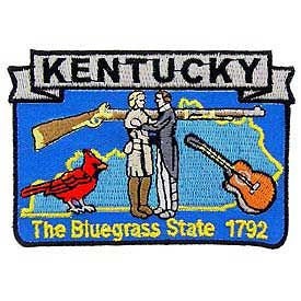 KENTUCKY State Map Embroidered Patch Applique - USA United States of America Patch Craft Supply
