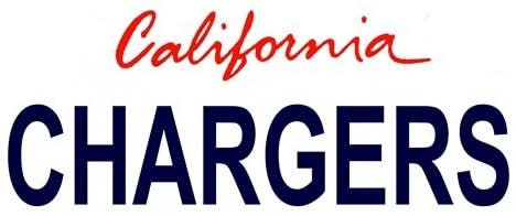 CHARGERS California State Background Metal License Plate Sign Novelty Vanity