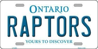 RAPTORS Ontario Background Metal License Plate Sign Novelty Vanity Craft Supply