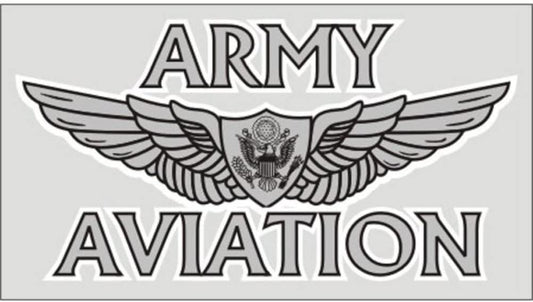 U.S. ARMY AVIATION With Aircrew Wing Clear Decal Sticker - United States Army Clear Decal For Car Truck Window Vehicle Military
