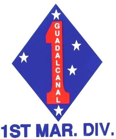 MARINE CORPS 1st Marine Division GUADALCANAL Clear Decal Sticker - United States Marine Corps Decal For Car Truck Window