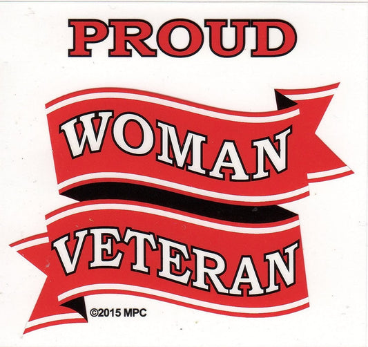 PROUD WOMAN VETERAN Clear Decal Sticker - Clear Decal For Car Truck Window Vehicle Military Craft Supply
