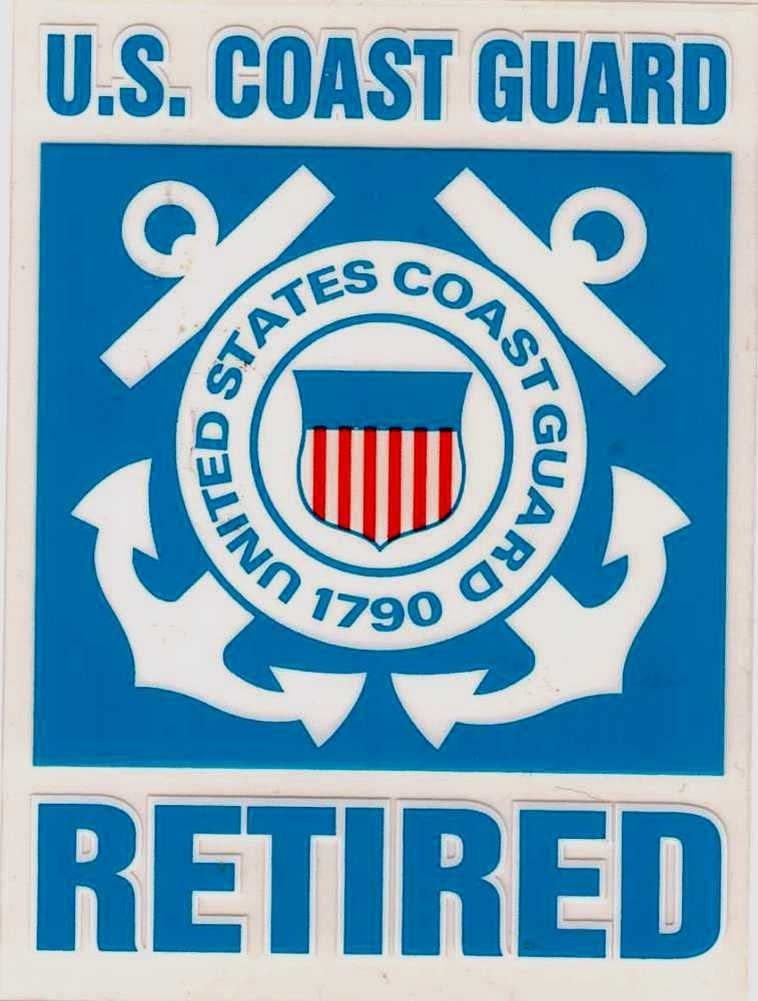 COAST GUARD RETIRED Clear Decal Sticker - United States Coast Guard Retired Clear Decal For Car Truck Window Vehicle Military Craft Supply