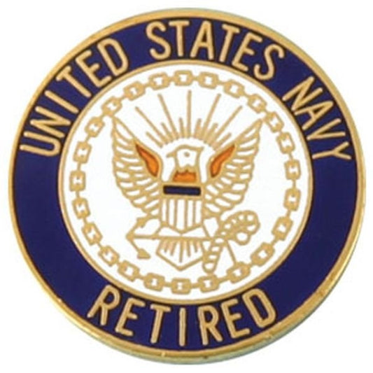 U.S. NAVY Retired Lapel Pin - United States USN Navy Retired Enamel Pin for Backpack Tie Shirt Trading Button Pinback Craft Supply