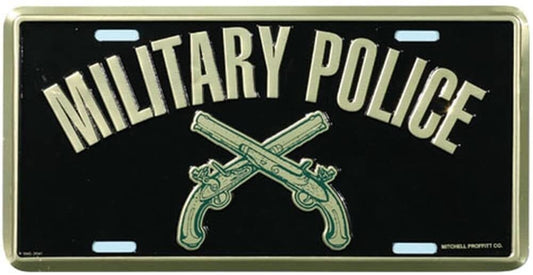 U.S. ARMY Military Police Metal License Plate - Military Vet Veteran - United States Army MP Military Police Craft Supply