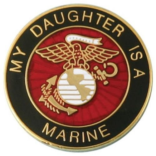 My Daughter Is A Marine Lapel Pin - United States Marine Corps USMC Enamel Pin for Backpack Tie Shirt Trading Button Pinback
