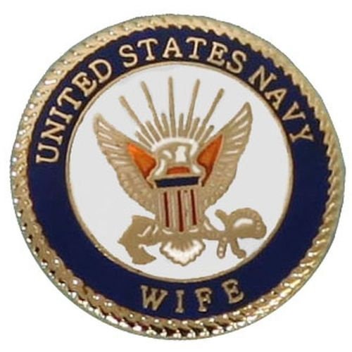 U.S. NAVY Wife Lapel Pin - United States USN Navy Wife Enamel Pin for Backpack Tie Shirt Trading Button Pinback