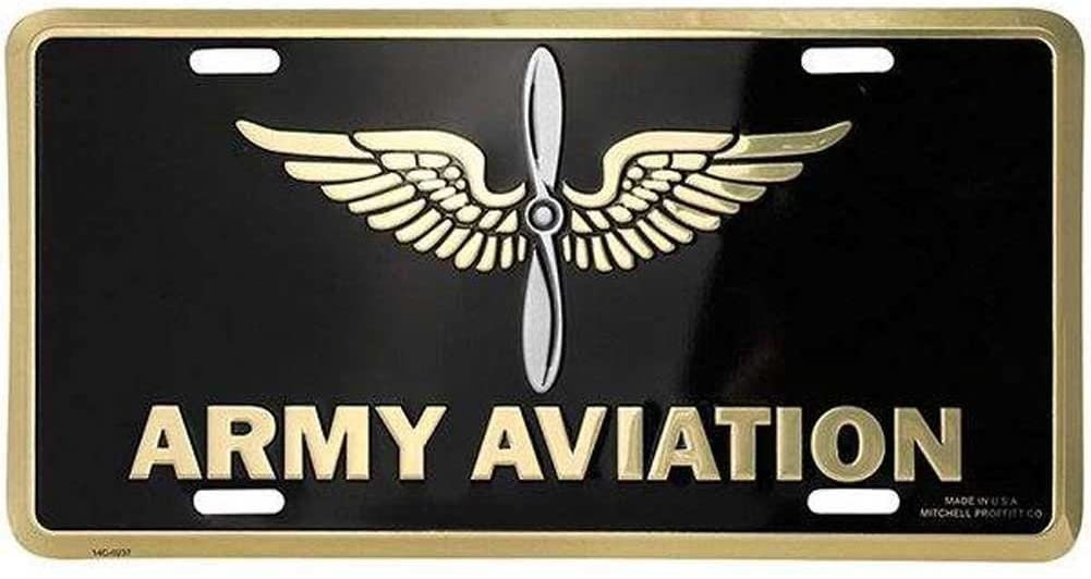 U.S. ARMY Aviation Metal License Plate - Military Vet Veteran - United States ARMY Aviation