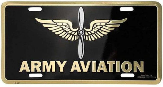 U.S. ARMY Aviation Metal License Plate - Military Vet Veteran - United States ARMY Aviation