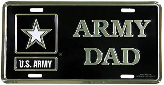 ARMY DAD Metal License Plate - Military Vet Veteran - United States ARMY Dad Craft Supply