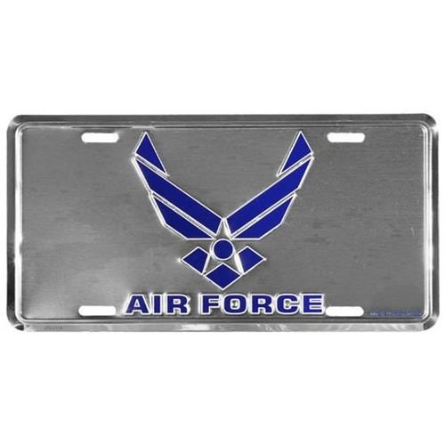 AIR FORCE Hap Arnold Wings Metal License Plate - Military Vet Veteran - Usaf United States Air Force Hap Arnold Wings Logo Craft Supply