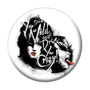 KISS Drive Us Wild Pinback Button Badge - Rock Band Logo - Round 1.25" Button Craft Supply