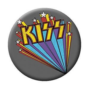 KISS Band Logo Star Banners Pinback Button Badge - Rock Band Logo - Round 1.25" Button Craft Supply