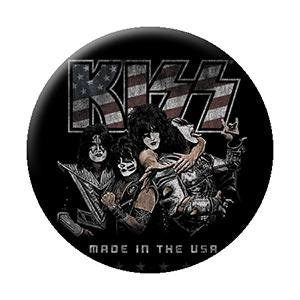 KISS Band Made In The USA Pinback Button Badge - Rock Band Logo - Round 1.25" Button Craft Supply