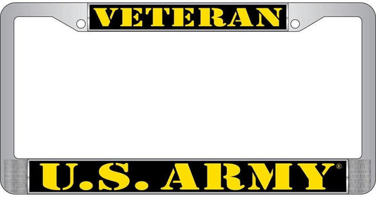 U.S. ARMY VETERAN Metal License Plate Frame - United States Army Vet Infantry Retired