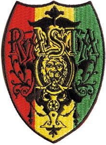 RASTA Shield Rastafari Reggae - Embroidered Patch Applique Rasta Lion Craft Supply