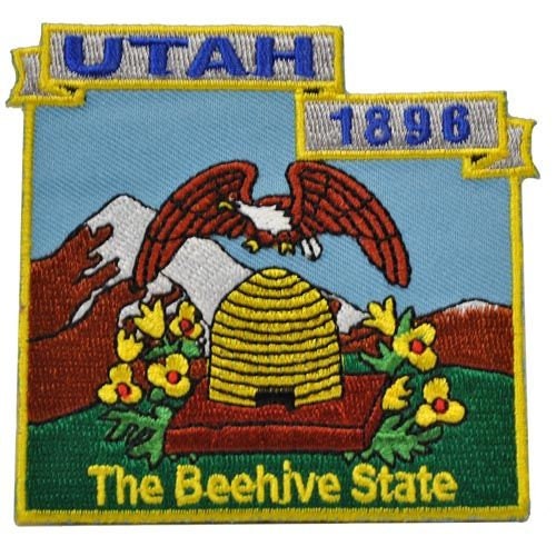 UTAH State Map Embroidered Patch Applique - USA United States of America Patch Craft Supply