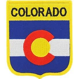 COLORADO State Shield Embroidered Patch Applique - USA United States of America Patch Craft Supply