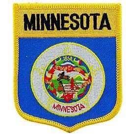 MINNESOTA State Shield Embroidered Patch Applique - USA United States of America Patch Craft Supply