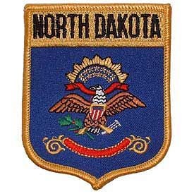 NORTH DAKOTA State Shield Embroidered Patch Applique - USA United States of America Patch Craft Supply