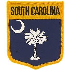 SOUTH CAROLINA State Shield Embroidered Patch Applique - USA United States of America Patch