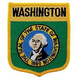 WASHINGTON State Shield Embroidered Patch Applique - USA United States of America Patch Craft Supply