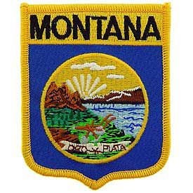 MONTANA State Shield Embroidered Patch Applique - USA United States of America Patch
