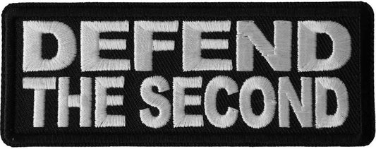 DEFEND THE SECOND Patch - 2nd Amendment Right Bear Arms Embroidered Patch Appliqué Gun Rights