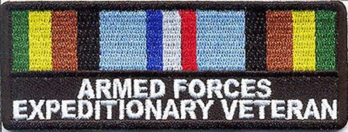 ARMED FORCES EXPEDITIONARY Veteran Patch - Military Ribbon Vet Embroidered Patch Craft Supply
