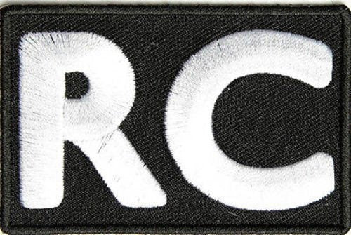 RC ROAD CAPTAIN Patch - White Biker Motorcycle Embroidered Patch Racing Club Craft Supply