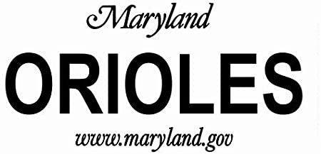 ORIOLES Maryland State Background Metal License Plate Sign Novelty Vanity Baseball Craft Supply