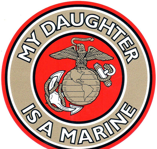 My Daughter is a MARINE Clear Decal Sticker - United States Marines Clear Decal For Car Truck Window Vehicle Military USMC