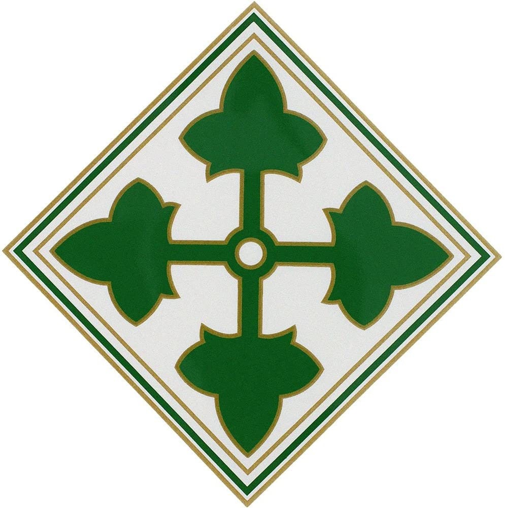 U.S. ARMY 4th Infantry Division Clear Decal Sticker - United States Army Clear Decal For Car Truck Window Vehicle Military