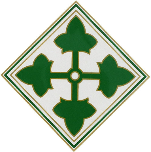 U.S. ARMY 4th Infantry Division Clear Decal Sticker - United States Army Clear Decal For Car Truck Window Vehicle Military