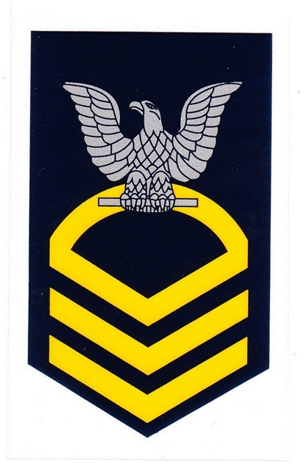 U.S. NAVY E-7 Chief Petty Officer Clear Decal Sticker - United States NAVY Clear Decal For Car Truck Window Vehicle Military Craft Supply