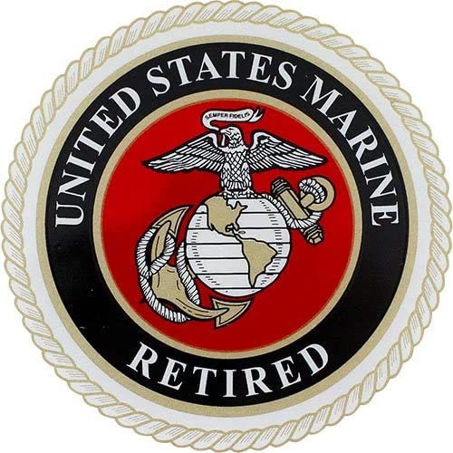 UNITED STATES MARINE Retired Clear Decal Sticker - United States Marine Corps Clear Decal For Car Truck Window usmc Military Craft Supply